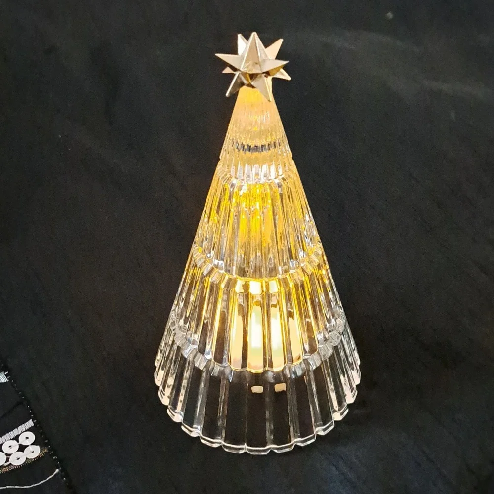 Vintage 1990 Avon Crystal Holiday Tabletop Christmas Tree